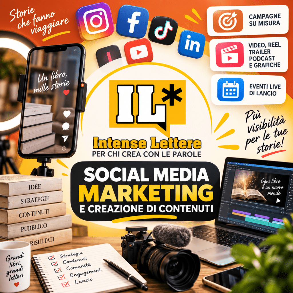 Social media marketing e produzione contenuti di lacio per libri intenselettere.it